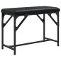 vidaXL Banco de comedor acero y cuero sintético negro 62x32x45 cm vidaXL Banco de comedor acero y cuero sintético negro 62x32x45 cm