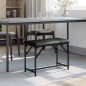 vidaXL Banco de comedor acero y cuero sintético negro 62x32x45 cm vidaXL Banco de comedor acero y cuero sintético negro 62x32x45 cm