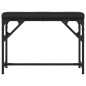 vidaXL Banco de comedor acero y cuero sintético negro 62x32x45 cm vidaXL Banco de comedor acero y cuero sintético negro 62x32x45 cm