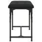 vidaXL Banco de comedor acero y cuero sintético negro 62x32x45 cm vidaXL Banco de comedor acero y cuero sintético negro 62x32x45 cm
