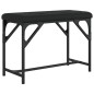 vidaXL Banco de comedor acero y cuero sintético negro 62x32x45 cm vidaXL Banco de comedor acero y cuero sintético negro 62x32x45 cm