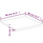 vidaXL Tablero cuadrado madera maciza acacia borde vivo 80x80x2,5 cm vidaXL Tablero cuadrado madera maciza acacia borde vivo 80x80x2,5 cm