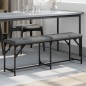 vidaXL Banco de comedor acero y tela gris oscuro 124x32x45 cm vidaXL Banco de comedor acero y tela gris oscuro 124x32x45 cm