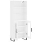 vidaXL Aparador alto madera contrachapada blanco 69,5x34x180 cm vidaXL Aparador alto madera contrachapada blanco 69,5x34x180 cm
