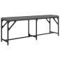 vidaXL Banco de comedor acero y tela gris oscuro 124x32x45 cm vidaXL Banco de comedor acero y tela gris oscuro 124x32x45 cm