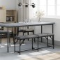 vidaXL Banco de comedor acero y tela gris oscuro 124x32x45 cm vidaXL Banco de comedor acero y tela gris oscuro 124x32x45 cm