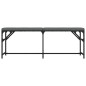 vidaXL Banco de comedor acero y tela gris oscuro 124x32x45 cm vidaXL Banco de comedor acero y tela gris oscuro 124x32x45 cm