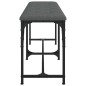 vidaXL Banco de comedor acero y tela gris oscuro 124x32x45 cm vidaXL Banco de comedor acero y tela gris oscuro 124x32x45 cm