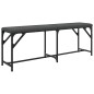 vidaXL Banco de comedor acero y tela gris oscuro 124x32x45 cm vidaXL Banco de comedor acero y tela gris oscuro 124x32x45 cm
