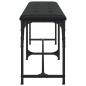 vidaXL Banco de comedor acero y cuero sintético negro 124x32x45 cm vidaXL Banco de comedor acero y cuero sintético negro 124x32x45 cm