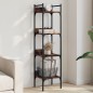 vidaXL Librería de 4 estantes madera roble ahumado 35x30x138,5 cm vidaXL Librería de 4 estantes madera roble ahumado 35x30x138,5 cm