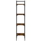 vidaXL Librería de 4 estantes madera roble ahumado 35x30x138,5 cm vidaXL Librería de 4 estantes madera roble ahumado 35x30x138,5 cm