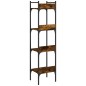 vidaXL Librería de 4 estantes madera roble ahumado 35x30x138,5 cm vidaXL Librería de 4 estantes madera roble ahumado 35x30x138,5 cm