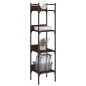 vidaXL Librería de 4 estantes madera roble marrón 35x30x138,5 cm vidaXL Librería de 4 estantes madera roble marrón 35x30x138,5 cm
