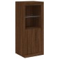 vidaXL Aparador con luz LED 3 pzas madera de ingeniería marrón roble vidaXL Aparador con luz LED 3 pzas madera de ingeniería marrón roble
