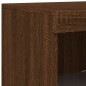 vidaXL Aparador con luz LED 3 pzas madera de ingeniería marrón roble vidaXL Aparador con luz LED 3 pzas madera de ingeniería marrón roble