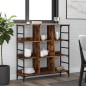 vidaXL Aparador de madera de ingeniería marrón ahumado 102x32x103,5 cm vidaXL Aparador de madera de ingeniería marrón ahumado 102x32x103,5 cm