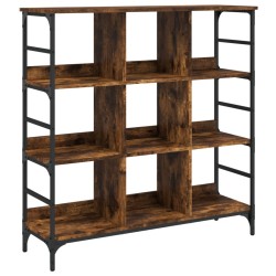 vidaXL Aparador de madera de ingeniería marrón ahumado 102x32x103,5 cm 
