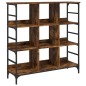 vidaXL Aparador de madera de ingeniería marrón ahumado 102x32x103,5 cm vidaXL Aparador de madera de ingeniería marrón ahumado 102x32x103,5 cm