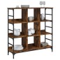 vidaXL Aparador de madera de ingeniería marrón ahumado 102x32x103,5 cm vidaXL Aparador de madera de ingeniería marrón ahumado 102x32x103,5 cm