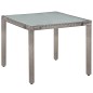 vidaXL Set de comedor de jardín 5 pzas y cojines ratán sintético gris