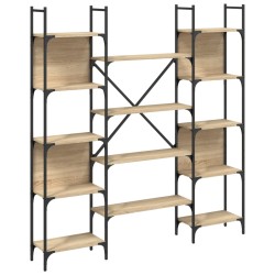 vidaXL Estantería de madera ingeniería roble Sonoma 155,5x24x166,5 cm