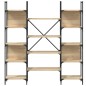 vidaXL Estantería de madera ingeniería roble Sonoma 155,5x24x166,5 cm vidaXL Estantería de madera ingeniería roble Sonoma 155,5x24x166,5 cm
