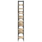 vidaXL Estantería de madera ingeniería roble Sonoma 155,5x24x166,5 cm vidaXL Estantería de madera ingeniería roble Sonoma 155,5x24x166,5 cm
