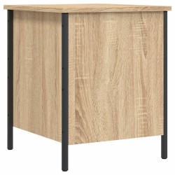 vidaXL Banco almacenaje madera ingeniería roble Sonoma 40x42,5x50 cm