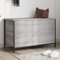 vidaXL Banco de almacenaje madera ingeniería gris Sonoma 80x42,5x50 cm vidaXL Banco de almacenaje madera ingeniería gris Sonoma 80x42,5x50 cm