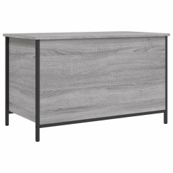vidaXL Banco de almacenaje madera ingeniería gris Sonoma 80x42,5x50 cm