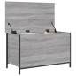 vidaXL Banco de almacenaje madera ingeniería gris Sonoma 80x42,5x50 cm vidaXL Banco de almacenaje madera ingeniería gris Sonoma 80x42,5x50 cm