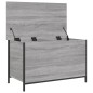 vidaXL Banco de almacenaje madera ingeniería gris Sonoma 80x42,5x50 cm vidaXL Banco de almacenaje madera ingeniería gris Sonoma 80x42,5x50 cm