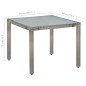vidaXL Set de comedor de jardín 5 pzas y cojines ratán sintético gris