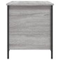 vidaXL Banco de almacenaje madera ingeniería gris Sonoma 80x42,5x50 cm vidaXL Banco de almacenaje madera ingeniería gris Sonoma 80x42,5x50 cm