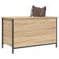 vidaXL Banco almacenaje madera ingeniería roble Sonoma 80x42,5x50 cm vidaXL Banco almacenaje madera ingeniería roble Sonoma 80x42,5x50 cm