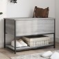 vidaXL Banco de almacenaje madera ingeniería gris Sonoma 70x42,5x47 cm vidaXL Banco de almacenaje madera ingeniería gris Sonoma 70x42,5x47 cm