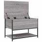 vidaXL Banco de almacenaje madera ingeniería gris Sonoma 70x42,5x47 cm vidaXL Banco de almacenaje madera ingeniería gris Sonoma 70x42,5x47 cm