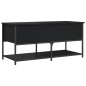 vidaXL Banco con almacenaje madera de ingeniería negro 100x42,5x47 cm vidaXL Banco con almacenaje madera de ingeniería negro 100x42,5x47 cm