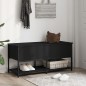 vidaXL Banco con almacenaje madera de ingeniería negro 100x42,5x47 cm vidaXL Banco con almacenaje madera de ingeniería negro 100x42,5x47 cm