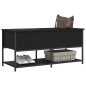 vidaXL Banco con almacenaje madera de ingeniería negro 100x42,5x47 cm vidaXL Banco con almacenaje madera de ingeniería negro 100x42,5x47 cm