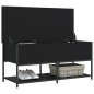 vidaXL Banco con almacenaje madera de ingeniería negro 100x42,5x47 cm vidaXL Banco con almacenaje madera de ingeniería negro 100x42,5x47 cm