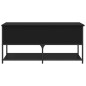 vidaXL Banco con almacenaje madera de ingeniería negro 100x42,5x47 cm vidaXL Banco con almacenaje madera de ingeniería negro 100x42,5x47 cm