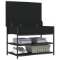 vidaXL Banco zapatero madera de ingeniería negro 70x42,5x50 cm vidaXL Banco zapatero madera de ingeniería negro 70x42,5x50 cm