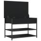 vidaXL Banco zapatero madera de ingeniería negro 70x42,5x50 cm vidaXL Banco zapatero madera de ingeniería negro 70x42,5x50 cm