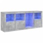 vidaXL Aparador con luces LED gris hormigón 164x37x67 cm vidaXL Aparador con luces LED gris hormigón 164x37x67 cm