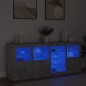 vidaXL Aparador con luces LED gris hormigón 164x37x67 cm vidaXL Aparador con luces LED gris hormigón 164x37x67 cm