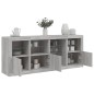 vidaXL Aparador con luces LED gris Sonoma 164x37x67 cm vidaXL Aparador con luces LED gris Sonoma 164x37x67 cm