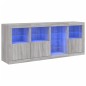 vidaXL Aparador con luces LED gris Sonoma 164x37x67 cm vidaXL Aparador con luces LED gris Sonoma 164x37x67 cm