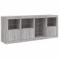 vidaXL Aparador con luces LED gris Sonoma 164x37x67 cm vidaXL Aparador con luces LED gris Sonoma 164x37x67 cm
